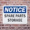 Signmission Spare Parts Storage, 10 in W x Rectangle, Plastic OS-2PACK-NS-P-710-L-18378 - alternate 4